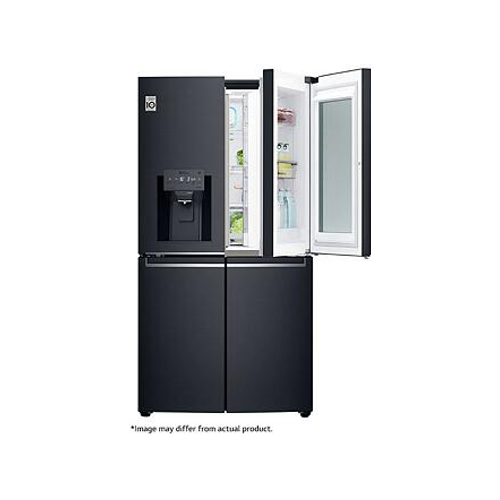 LG 889L Craft Ice 4 Door InstaView Door-in-Door Fridge - Matte Black (Photo: 2)